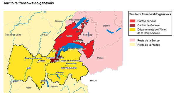 carte du Territoire franco-valdo-genevois